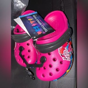 NWT Toddler Trolls Crocs (Size 7)